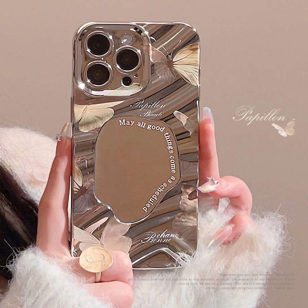 ddmygifts Dreamy Ins Golden Butterfly 15 Pro Max 14 Phone Case 11 Mirror 13 Electroplating 12 Temperament A