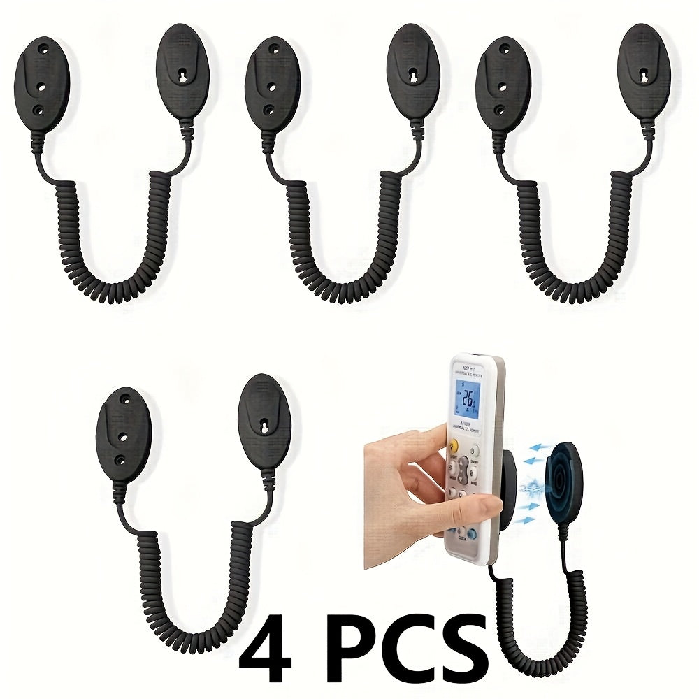 TEMU Wallfid 70inch Magnetic Remote Control Holders With Spring Ropes - Secure Remotes & Small Items, Wall-mount With Adhesive, Anti-loss, Rapid