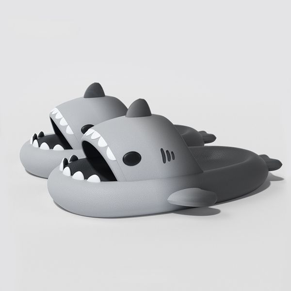 Cute Gradient Shark Slippers Women Men Outside Sandals Indoor Slides Couples Summer Shoes Parents Kids Soft EVA Beach Flip ps dh910320090