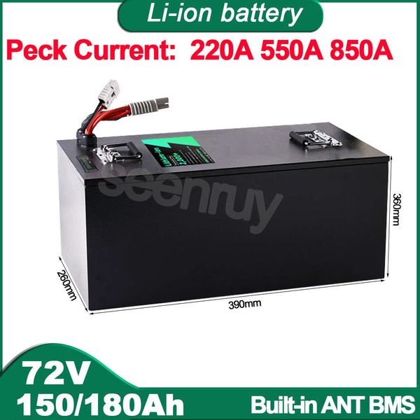 72V 150Ah 180AH Li-ion With Charger 220A 340A Lithium Polymer Battery Perfect For Tricycle Scooter Motorcycle Electric Vehicle