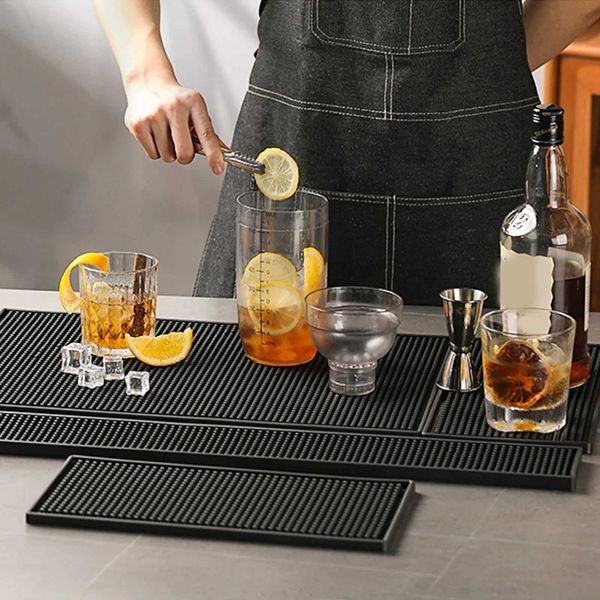 PVC bar mat coffee manufacturer countertop spiral mat bar service spiral mat plate glass drying mat barista cocktail bartender W240827
