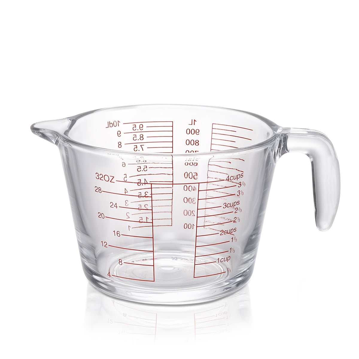TEMU 1-3 Pcs Glass Measuring Cups (10.14 Oz 16.91 Oz 33.81 Oz) Food Grade Measuring Cups - Microwave-oven Suitable For Home Baking, Cooking, And