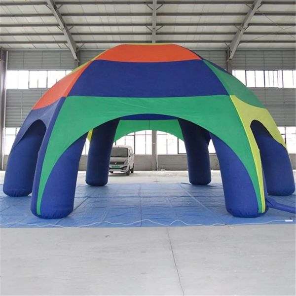 12mD (40ft) wholesale Colorful Big Party Shelter Inflatable spider dome tent air blown Arch Marquee House Come with Blower For sale-rental w