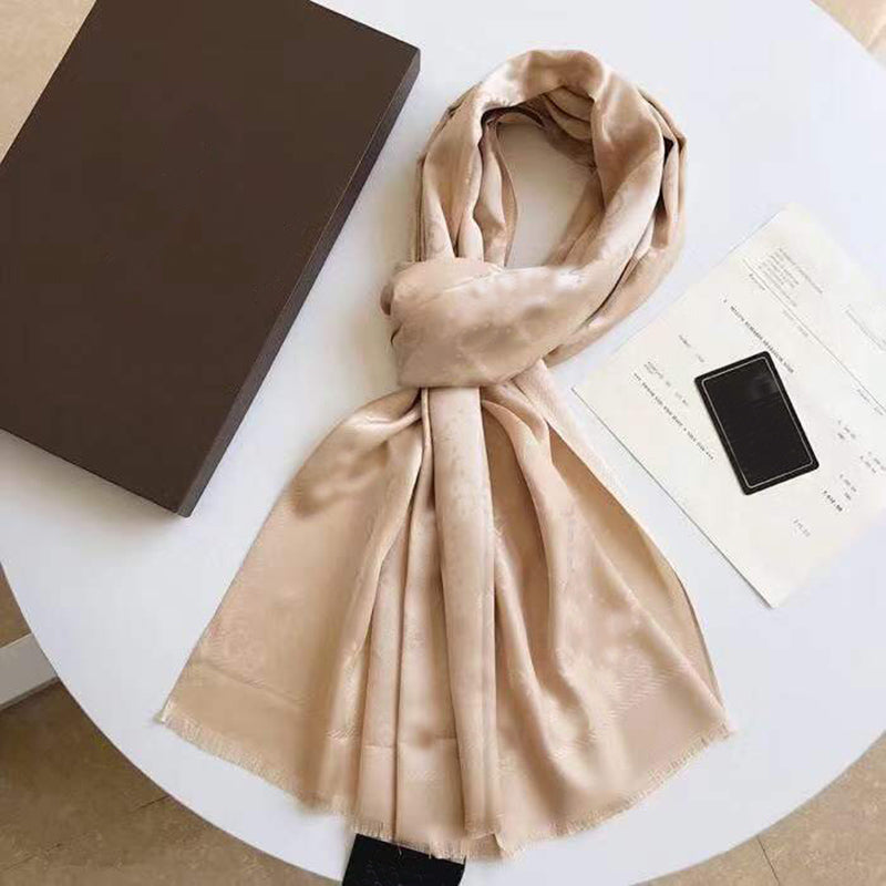 2023 Design Fashion Wraps 180*70cm Scarf for Women Silk Shawl Satin Hijab Neckerchief Female Hair Bands Ribbon Headband Bandana