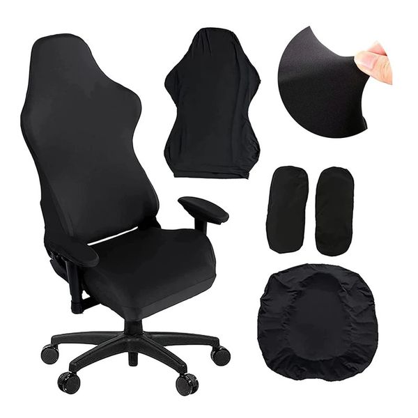 4pcs Gaming Chair Covers With Armrest Spandex Splicover Office Seat Cover For Computer Armchair Protector Gamer Chair 250210