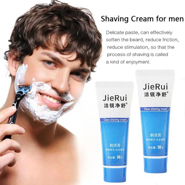 30g Men Shaving Cream Soft Beard Gentle Moisturizing Shaving Cream For Refreshing Cleaning Softening Beard Foam Shaving For M1I4 240708