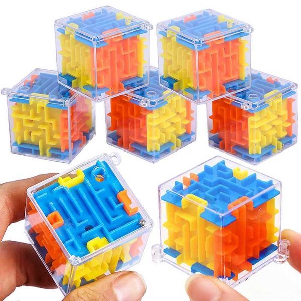 Fun 3D Maze Educational Toy Mini Magic Cube Puzzle Toys Brain Teasers Challenge Toy Kids Early Educational Games Relieve StressXJ241221
