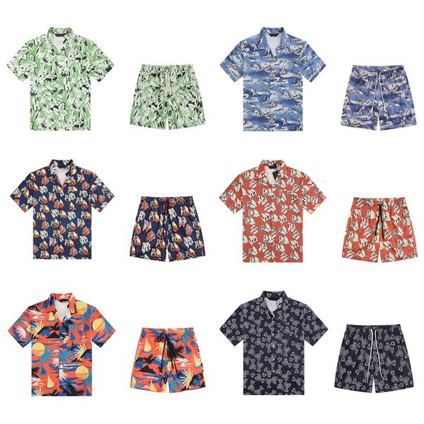 Mens Palms Short Sets Tracksuit Shirts and Shorts Set Designer Pa Angels Womens Bear Printed Track Suit