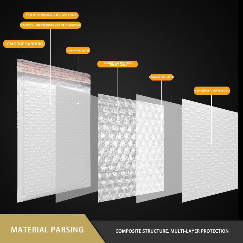 High-Quality Wholesale Pearlescent Bubble Envelopes for Courier Services
