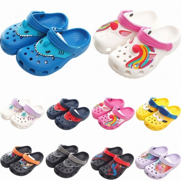 Kids Sandals Clog Flip Flop Slippers Toddlers Hole Slipper Beach Candy Pink Classic Black Boys Girls Shoes White Summer Youth Children Slide