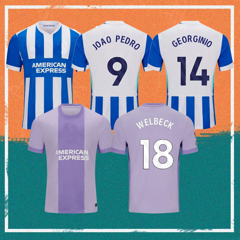 Brighton 25 26 Soccer Jerseys 2025 home HINSHELWOOD GRUDA ADINGRA MINTEH Football shirt MITOMA PEDRO Kids Kit sale