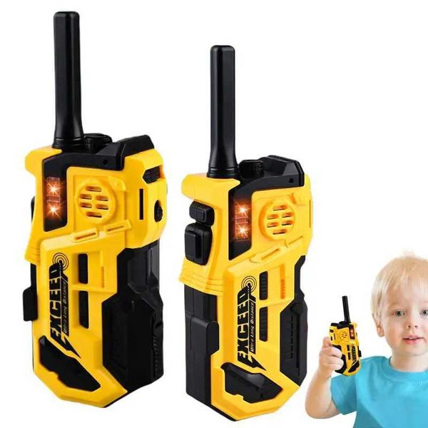 Toy Phones Childrens walkie talkies handheld toy walkie talkies remote small walkie talkies 2 childrens toy camping games wireless H240710