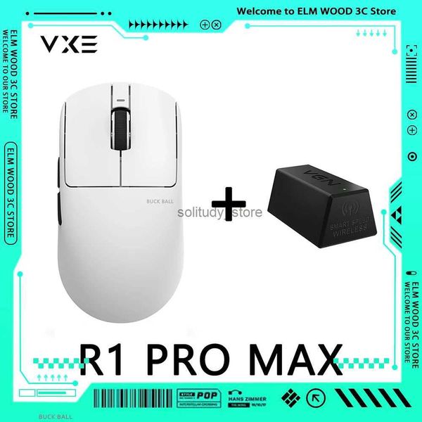 Mice Vgn Vxe Dragonfly R1 Mouse Tri Mode R1 Se Pro Max Paw3395 E-Sports Wireless Mouse R1 4k Dongle Reciver Pc Accessories Gamer Gift Q24061