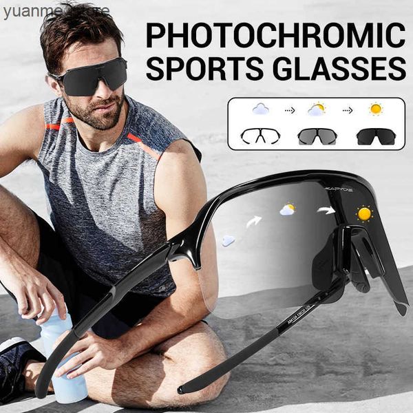 Outdoor Eyewear Kapvoe Photochormic Cycling Glasses Men Women UV400 Sunglasses Sports Casual Glasses Running Biking Baseball Outdoor Eyewear