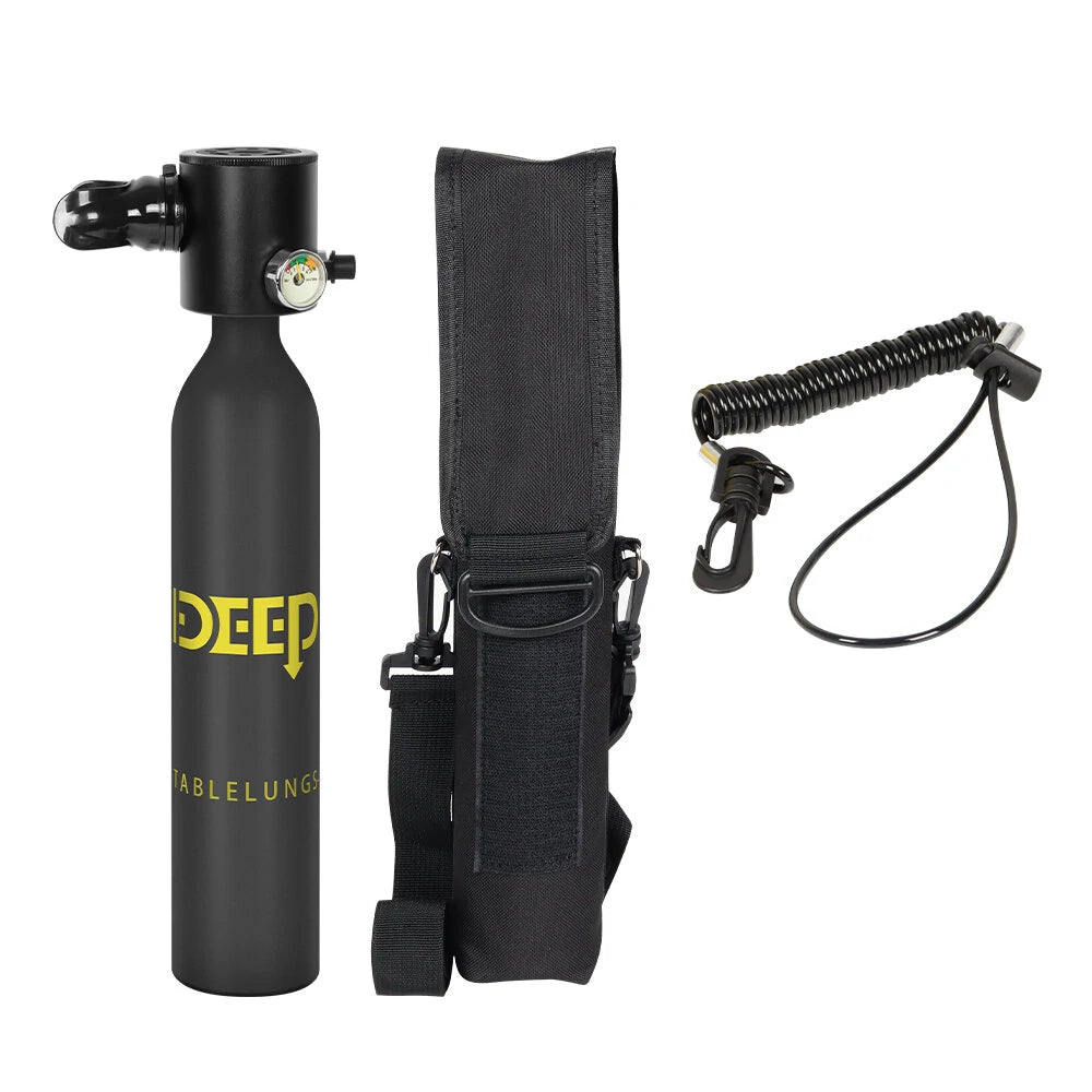 [EU Direct] DIDEEP 0.5L Mini Scuba Tank Kit Portable Oxygen Cylinder Breather Diving Scuba Bottle for Backup Air Source