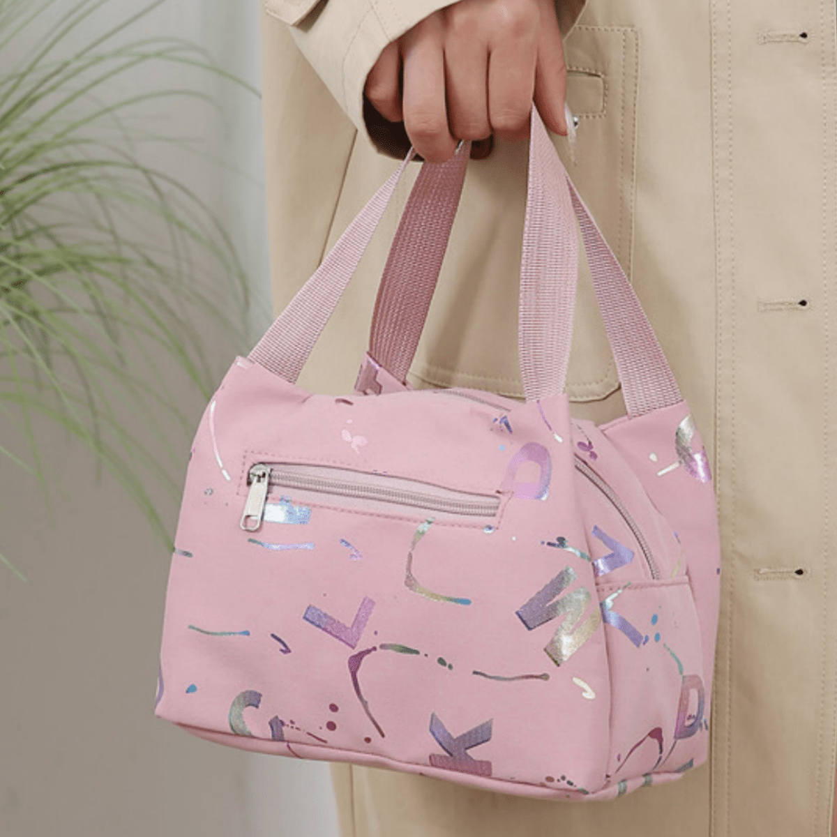 TEMU New Nylon Women's Handbag, Suitable For Shopping, Leisure And Work