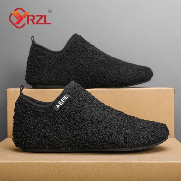 Yrzl Winter Cotton Shoes Mens quentes e suaves chinelos de inverno leves para homens de pelúcia para casa de algodão caseira