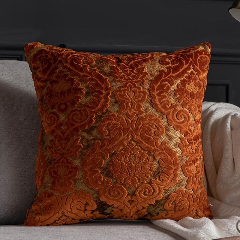 TEMU 1pc 17.72inch*17.72inch Pillowcase Does Not Contain Pillow Core Stain-resistant Chic Floral Cushion Cover With Zipper Closure - Contemporary,