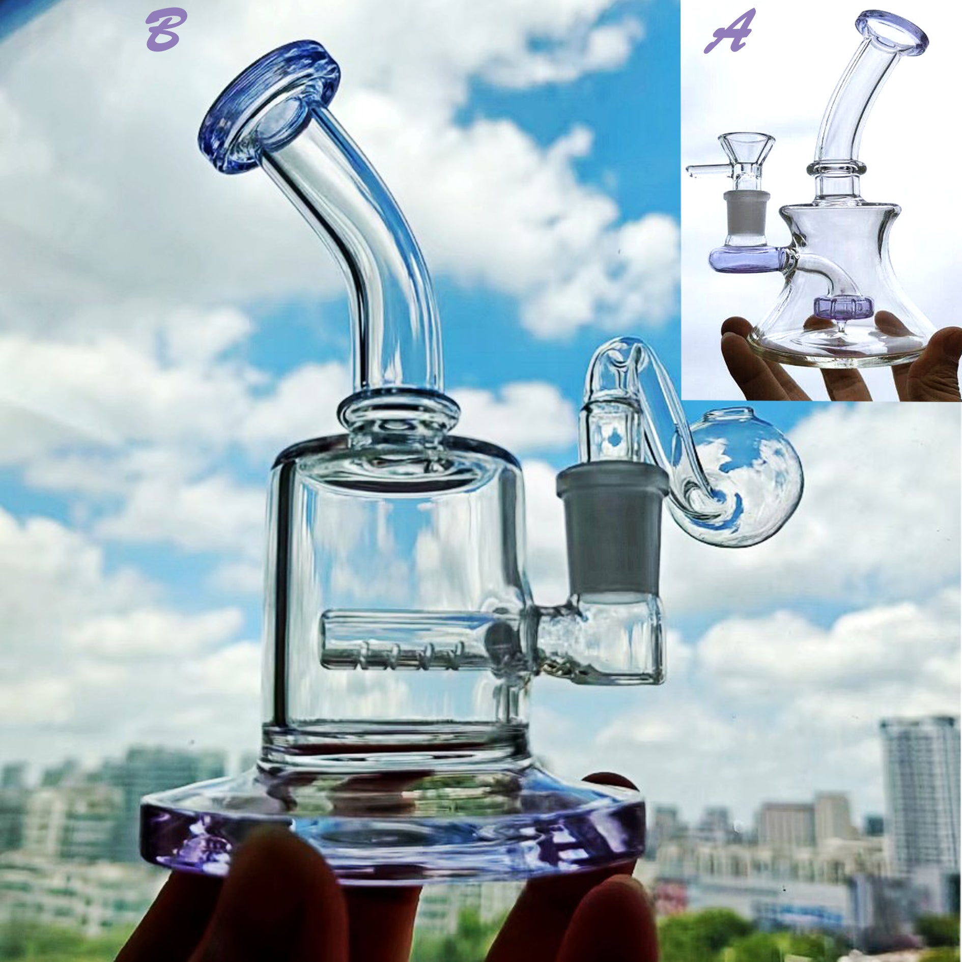 Beaker Small Bongs Smoking Glass Water Pipes Hookahs Oil Rigs 14mm Joint Heady Glass Water Bong Bubbler
