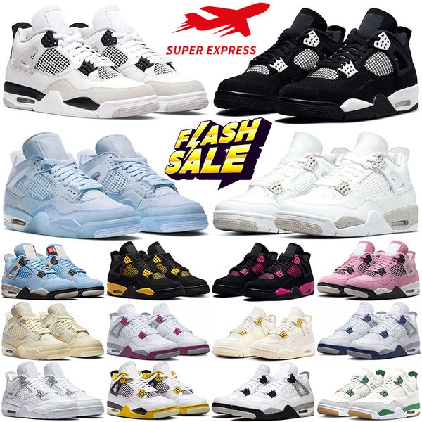 Designer Men Women 4 Basketball shoes Sneakers Panda Military Black Cat Red Thunder Cool Grey Pine Green Sail Bred Outdoor Sports Trainers S