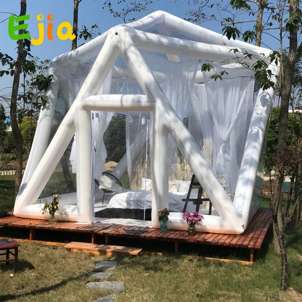 3-4m House Hotel Restaurant Commercial Transparent Scenic Starry Triangle Inflatable Bubble Room House Tent Outdoor Activities