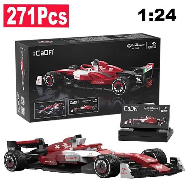 Blocks 1 24 Alfa Romeo Formula One race car F1 race car C42 sports car model building block city race block toy childrens gift Y240912SXSA