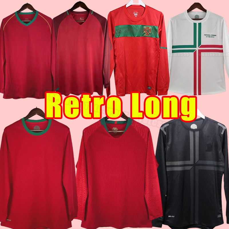 Long sleeve Soccer Jerseys Retro RUI COSTA FIGO RONALDO NANI Football Shirts Camisetas de futbol Portugal Uniforms home long sleeve 2013 2016 16 200