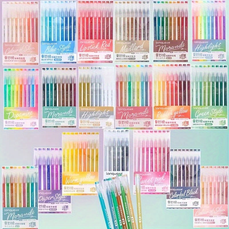 TEMU 99 Colors Gel Pens For Journaling, Lange Morandi Vintage Large Capacity Colorful Journal Pens, Student Graffiti Writing Special