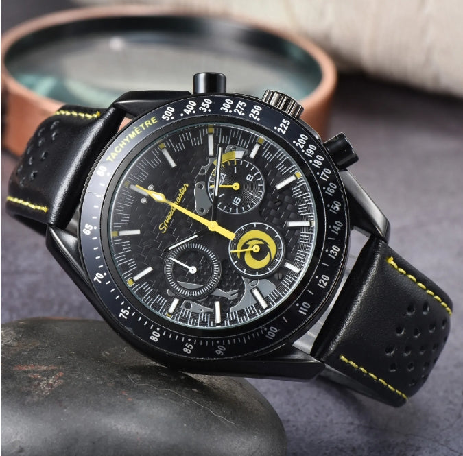 AAA187Ome g Wrist Watches for Men New Mens Watches All Dial Work Quartz Watch High Quality Top Luxury Brand Chronograph Clock Rubber Belt Men Gifts