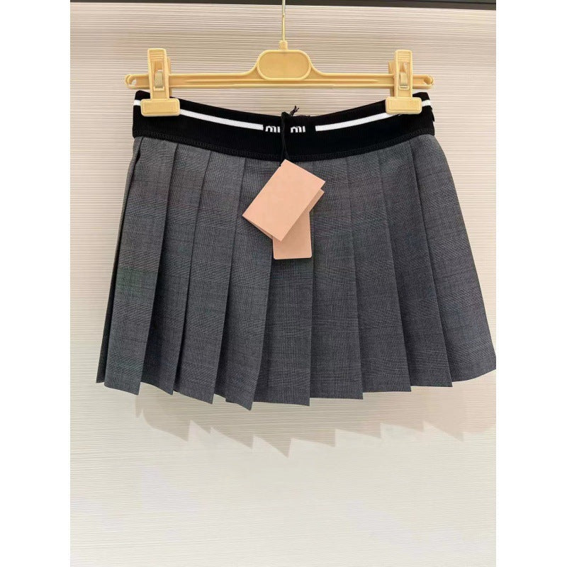 Skirts Spring And Summer Luxury British Academy Girls A-line Pleated Skirt