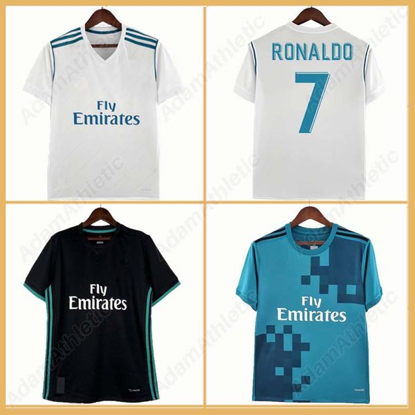 RONALDO retro jerseys 17 18 SERGIO RAMOS MODRIC Royal Madrid vintage jersey long sleeves KROOS BENZEMA BALE classic football shirts kids kit