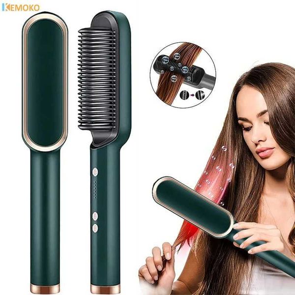3-in-1 Straightening Comb Heated Hair BrushHair Straightener Brush Negative Ion Styling Comb Hair Styling Tool Z250122