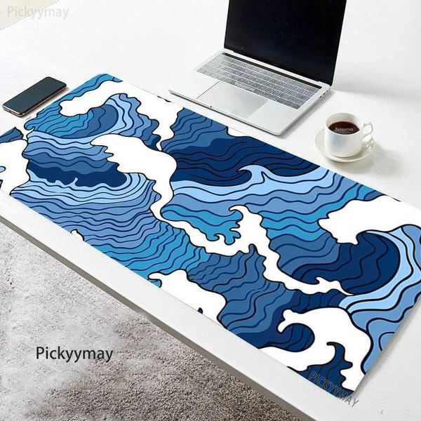 Japanese Great Wave Off Large Mousepad Gamer PC Gaming XL Mouse Pad Computer Keyboard Laptop Mousepad Mause Art Office Desk Mat Y240821