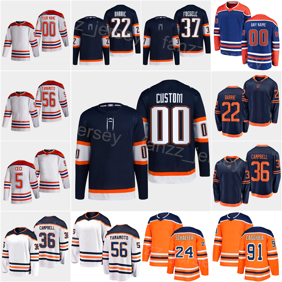 Man Kids Woman Reverse Retro Hockey 36 Jack Campbell Jersey 19 Mikko Koskinen 22 Tyson Barrie 56 Kailer Yamamoto 37 Warren Foegele 5 Cody Ceci Derek