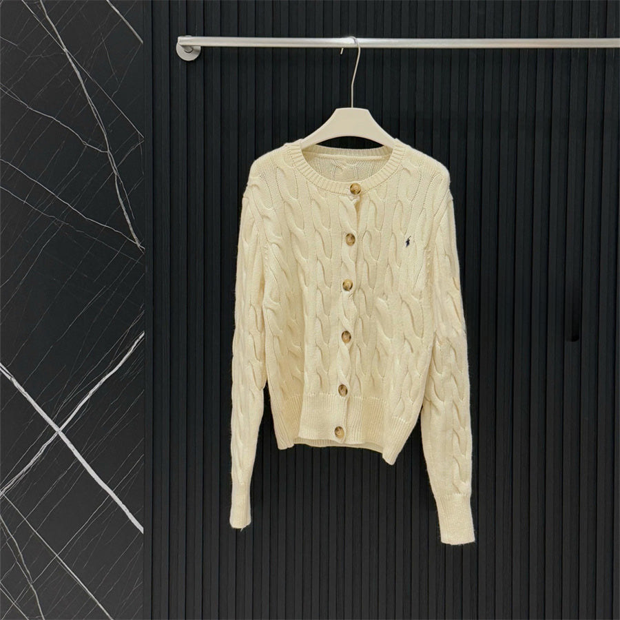 Designer Sweaters Women Knitted Cardigan Jacket Winter Fashion Knitting Long Plush Sleeve Horse Pattern Women Classic Couple Vacation Top Letter Lux