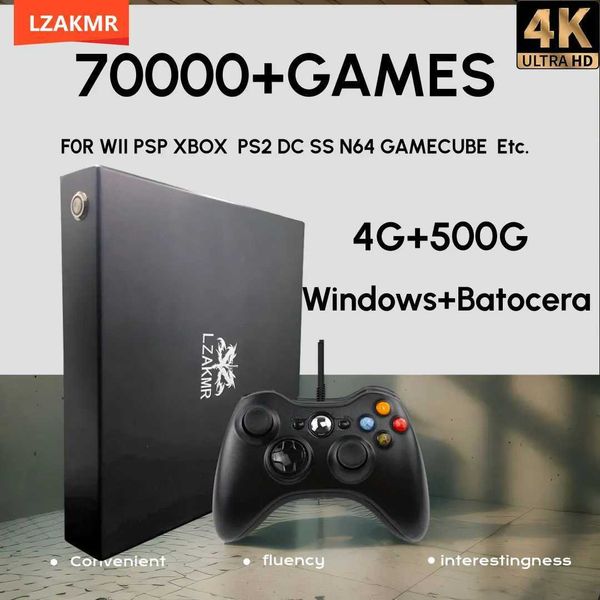 Super X7 Max 70000+Classic Games 4G+500G For PSP PS2 XBOX GAMECUBE 4K HD Display 80 Emulator Console Windows 11+Batocera Y240808