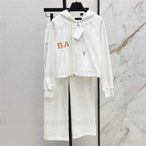 Designer Tracksuit Fashion Exercise Two Pieces Sets Side-contrast Splicing Stand-up Collar Long-sleeved Zipper Jacket And Elasticated Leg Sp