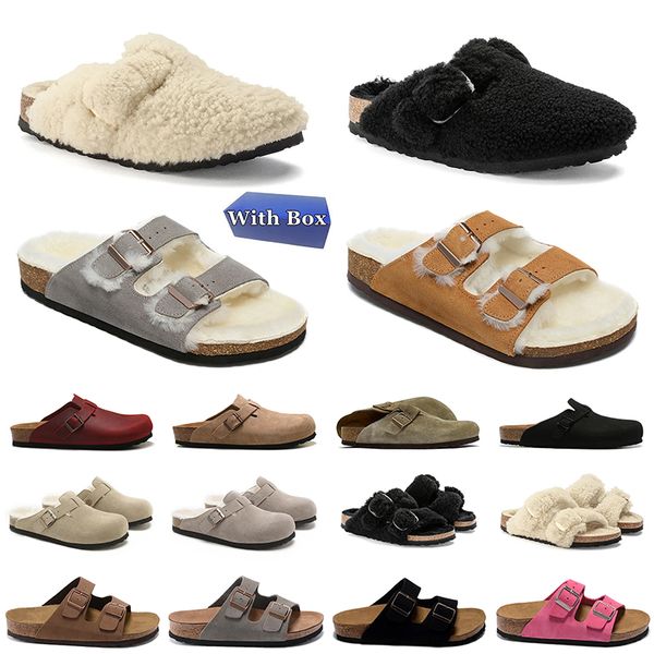 free shipping slippers sildes for men women designer sneakers clogs sandals winter men women fur slide suede leather buckle strap platform f