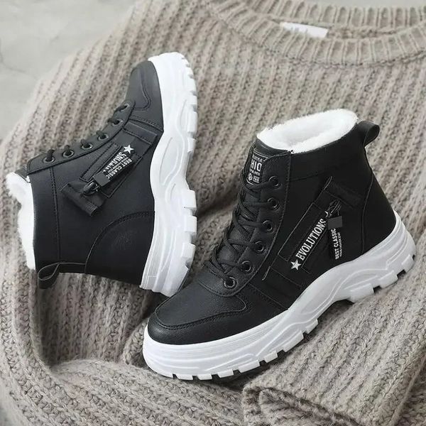 womens winter snow boots fashionable high-end shoes casual womens waterproof warm womens high-quality white black 241113