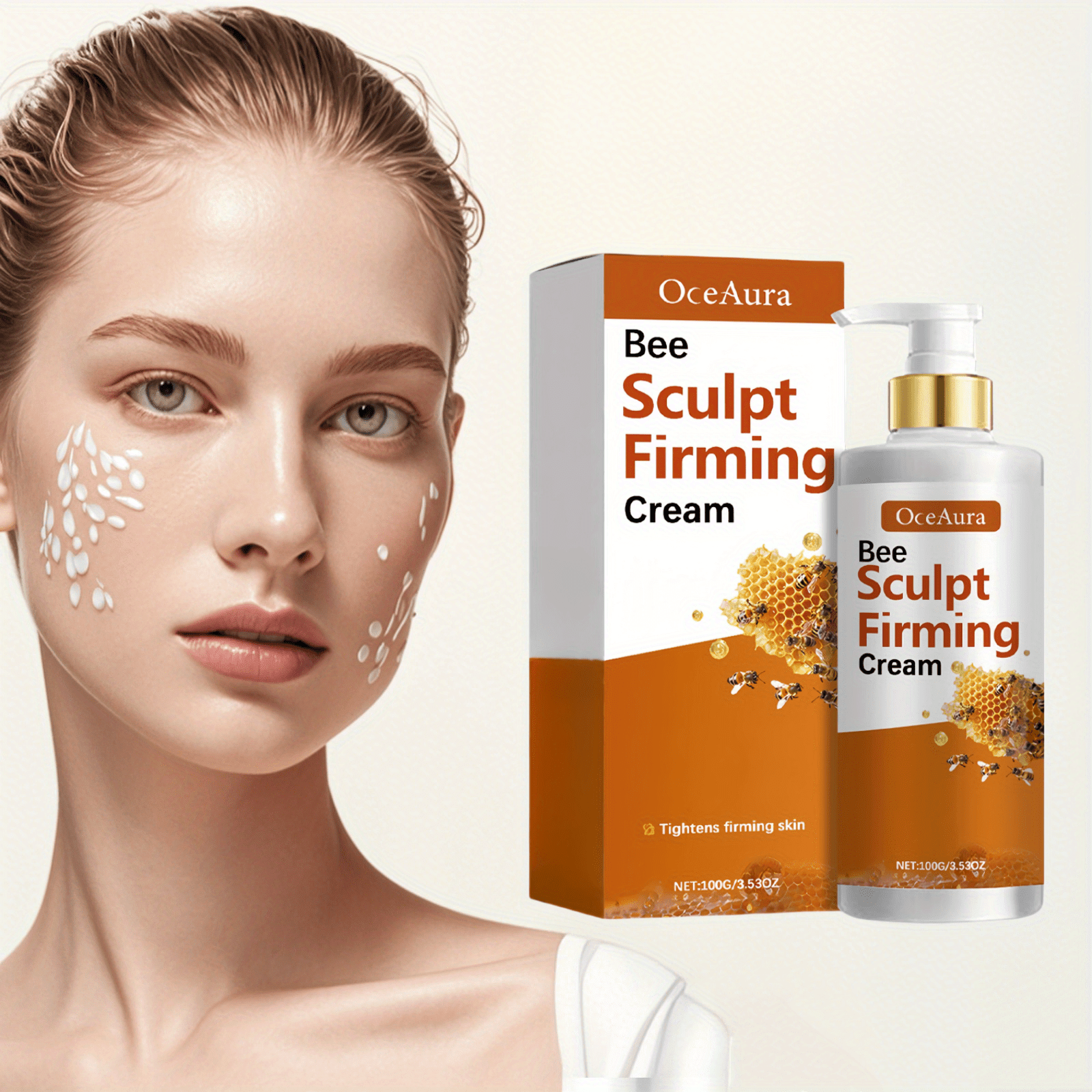 TEMU Bee Venom Firming Moisturizer With Collagen, Phytosqualane Moisturizes And The Skin, Making It Elastic, Moisturized And Without