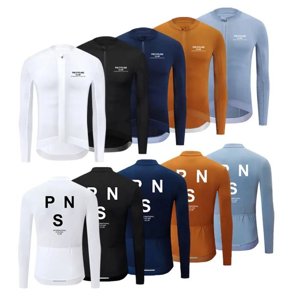 PNS Mens Cycling Jersey Long Sleeve Tops High Quality Maillot Ciclismo Mountain Road Bike Cycling Jersey Team Bicycle Clothing 240617