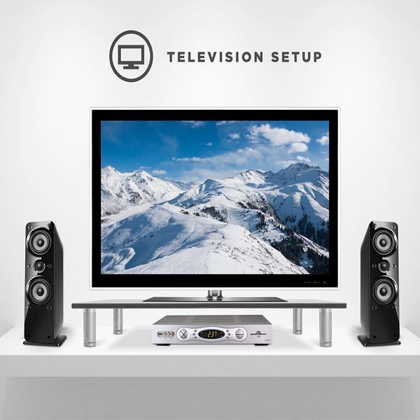 Modern Tempered Glass Monitor Stand MI-7260 from Mount-It! Supports Screen Sizes 24inch 27inch30inch 3inch with a Maximum Load of 65 Pounds