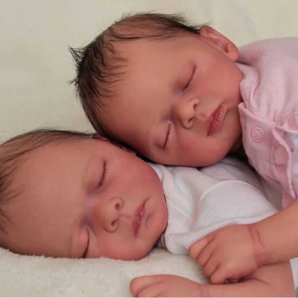 20Inch Reborn Doll Kit Twins Pia Maditha Unfinished Doll Parts Lifelike Baby Doll Kit with Cloth Body X250210