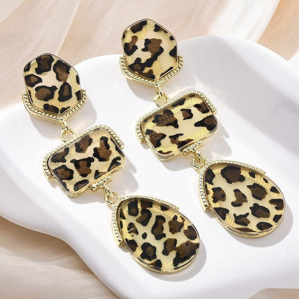 Boucles d'oreilles pendantes en alliage acrylique