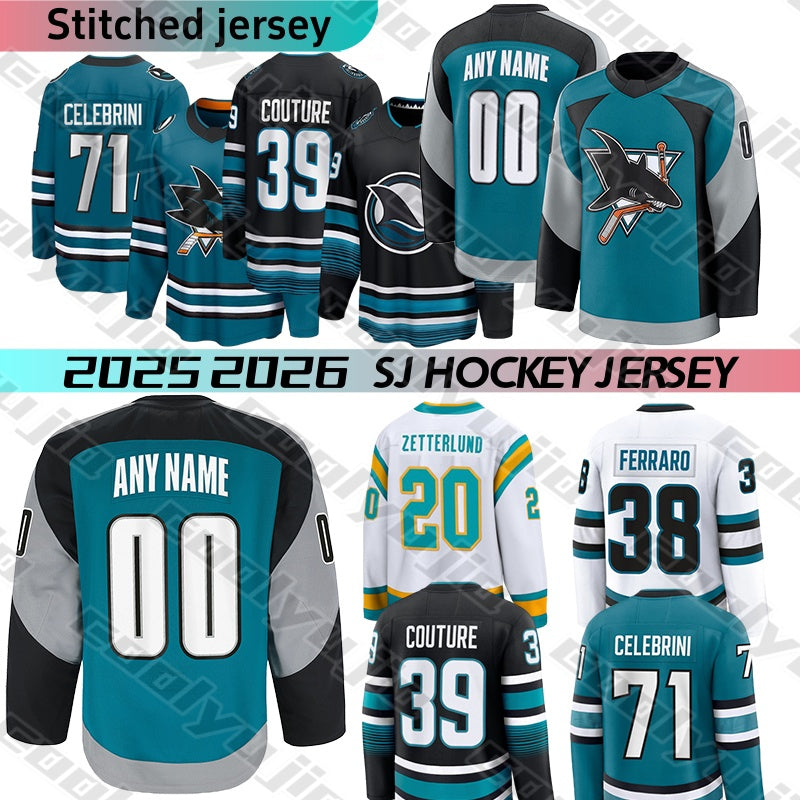 Sharks new 35th Anniversary hockey jerseys Celebrini Couture Granlund jersey Eklund Vlasic Fabian Zetterlund Mackenzie Blackwood Sturm 2025 mens hoc