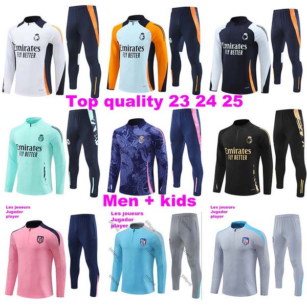 23 24 25 Home men and kids soccer tracksuit jersey kit 2023 2024 mens football jerseys training tracksuits