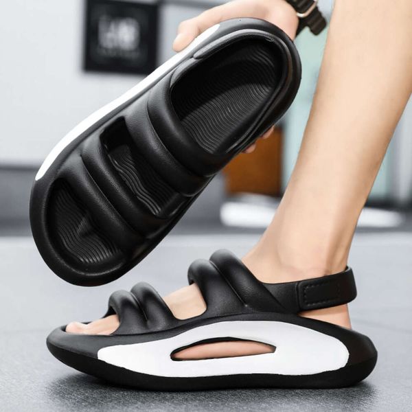 Clogs Sandals Men Shoe Summer Fang Man Hoof Thongs Stamp Garden Beach Black Big Size Slippers for Men&#039;s Shoes Zapatos Hombre dhshoesc