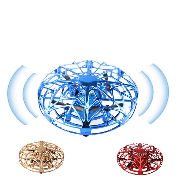 Factory wholesale 6-color UFO gesture induction suspension aircraft intelligent flying saucer lights UFO ball flying aircraft RC toy drones