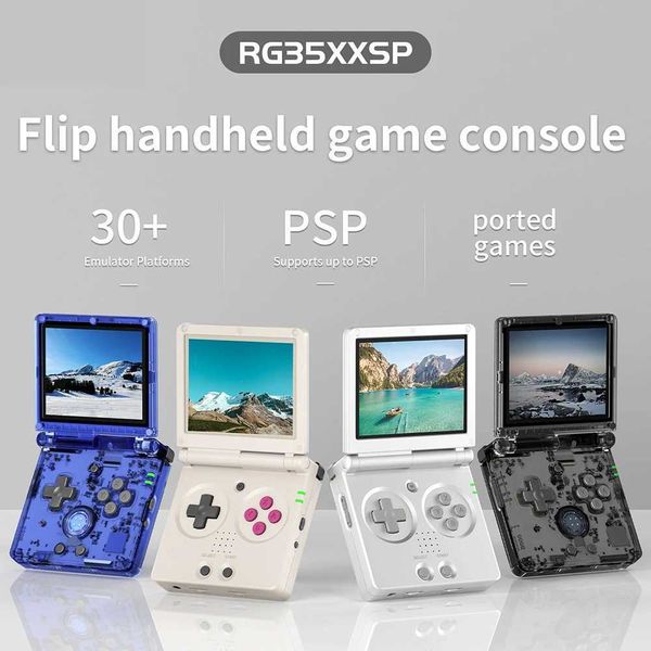 Portable Game Players RG35XXSP Retro Handheld Console with Folding Flaps Suitable for Wireless Online Gaming H250114