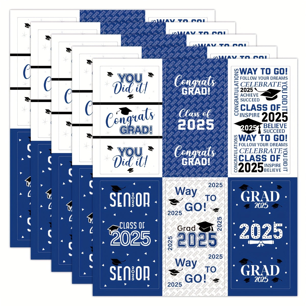 TEMU 30 Mini Candy Labels For Chocolate Bar Wrappers, Graduation-themed Packaging For Chocolate Treats For The Class Of 2025, Decorations For